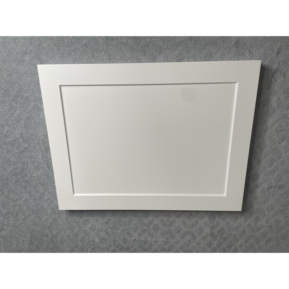 Shaker style cabinet door, white with frame and central panel made  MDF 17.5x 23